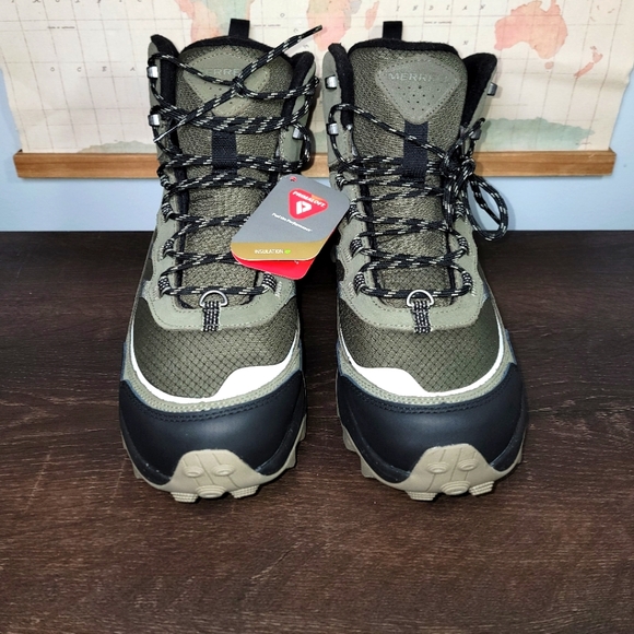 BRAND NEW Men’s Merrell Moab Speed Thermo Mid Olive Hiking Mens Size 11.5 - Picture 2 of 5